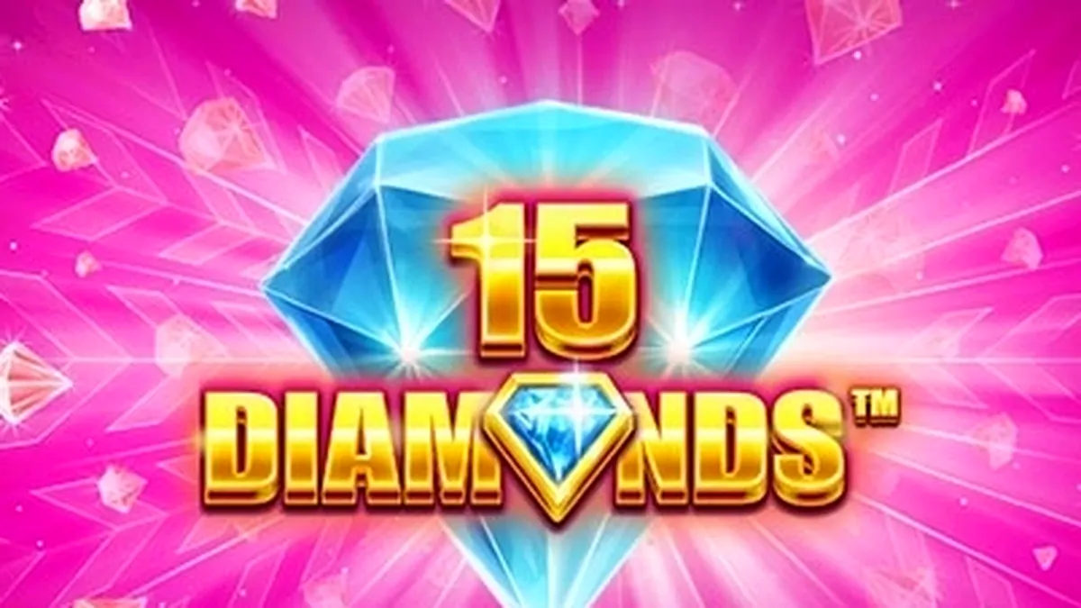 Tampilan layar permainan slot 15 Diamonds dengan latar belakang elegan