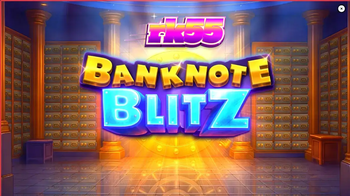 Tampilan visual brankas mewah dalam permainan slot Banknote Blitz